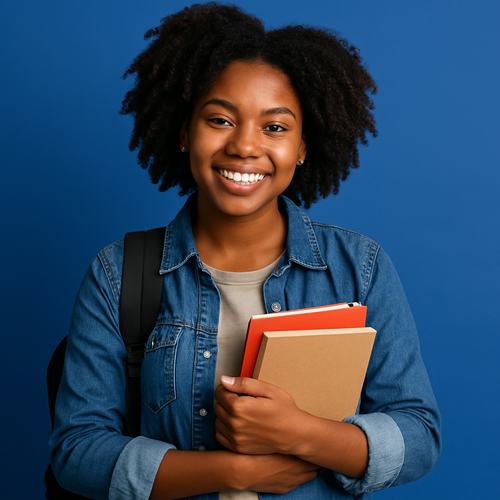 Student with laptop